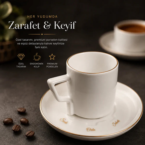 Kaffina | Olika 12 Parça Akıllı Fincan Seti